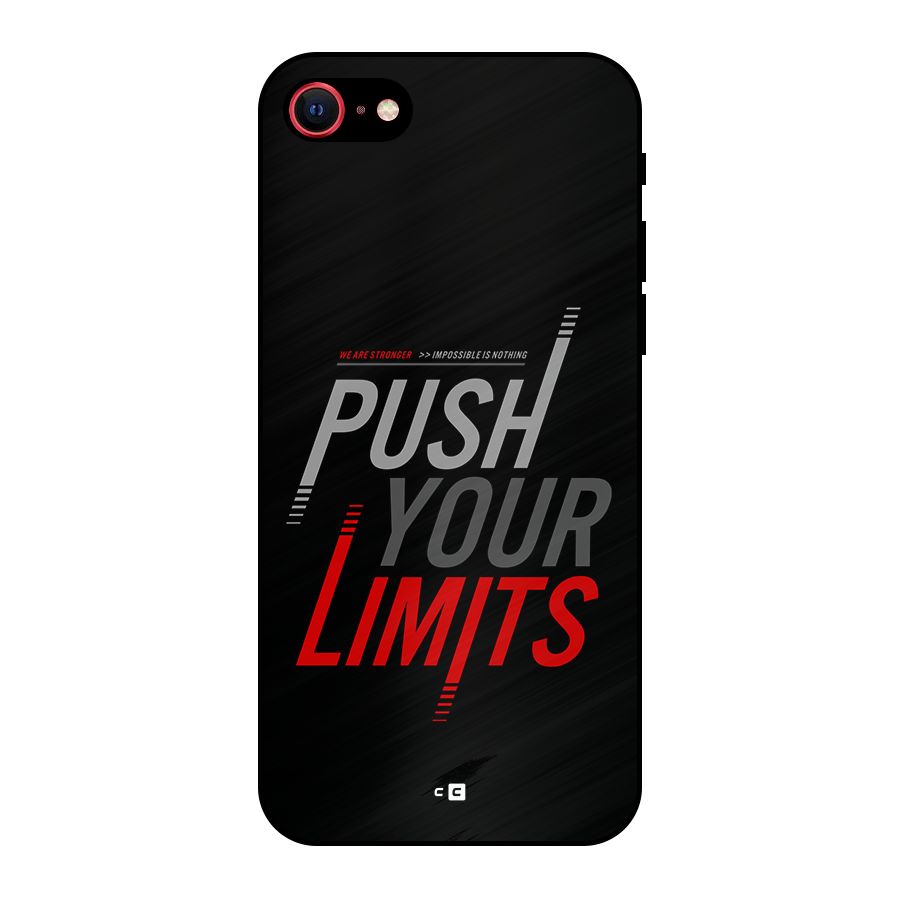 Push Your Limits Metal Back Case for iPhone 8