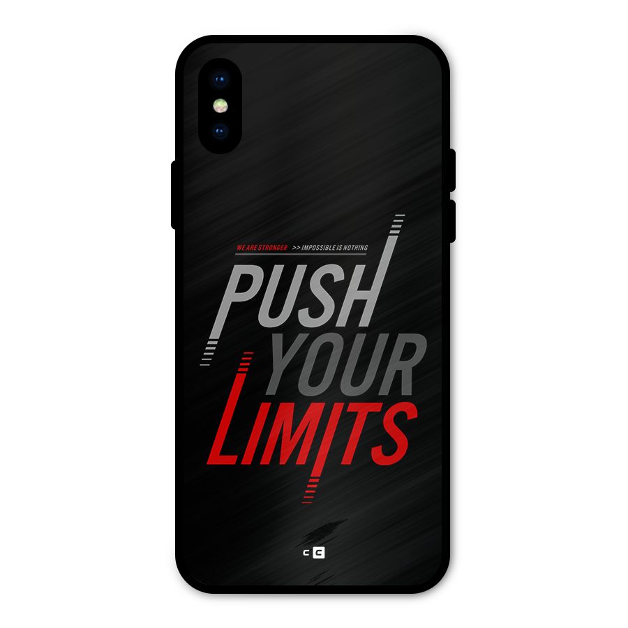 Push Your Limits Metal Back Case for iPhone XS
