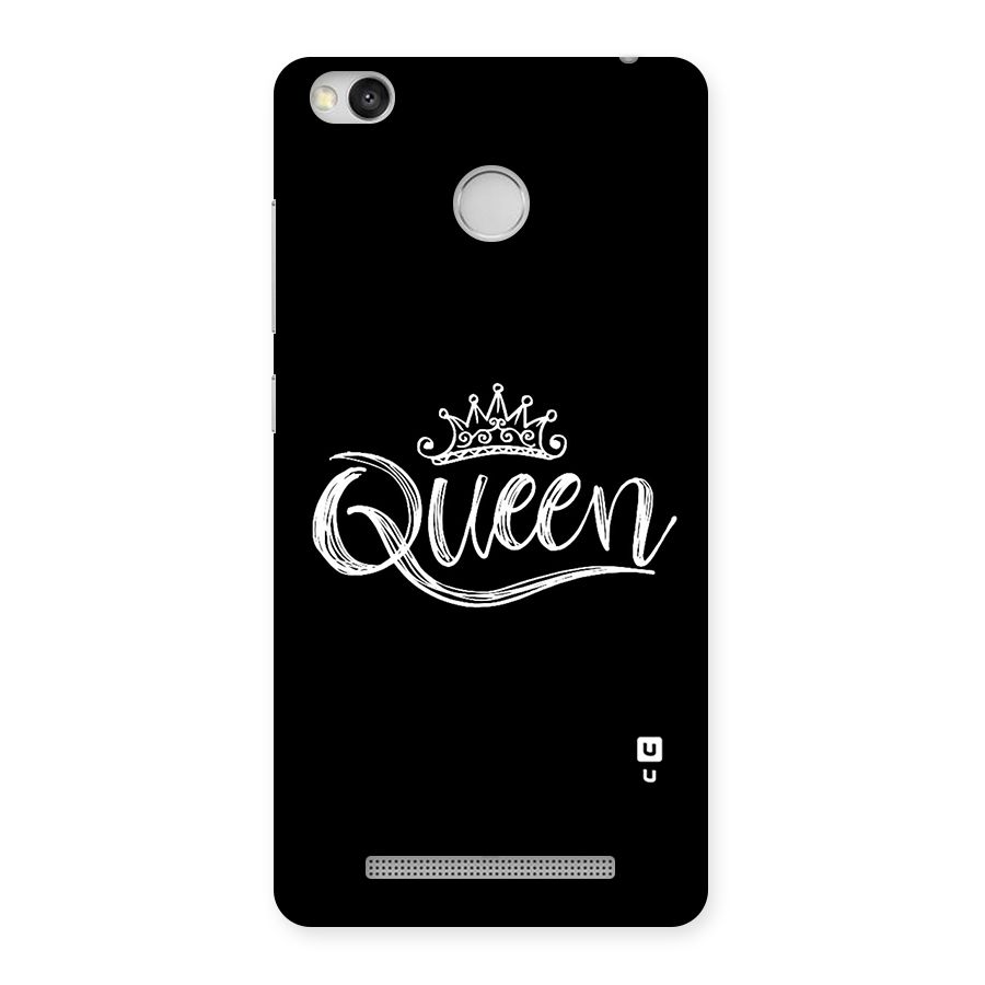 Queen Crown Back Case for Redmi 3S Prime