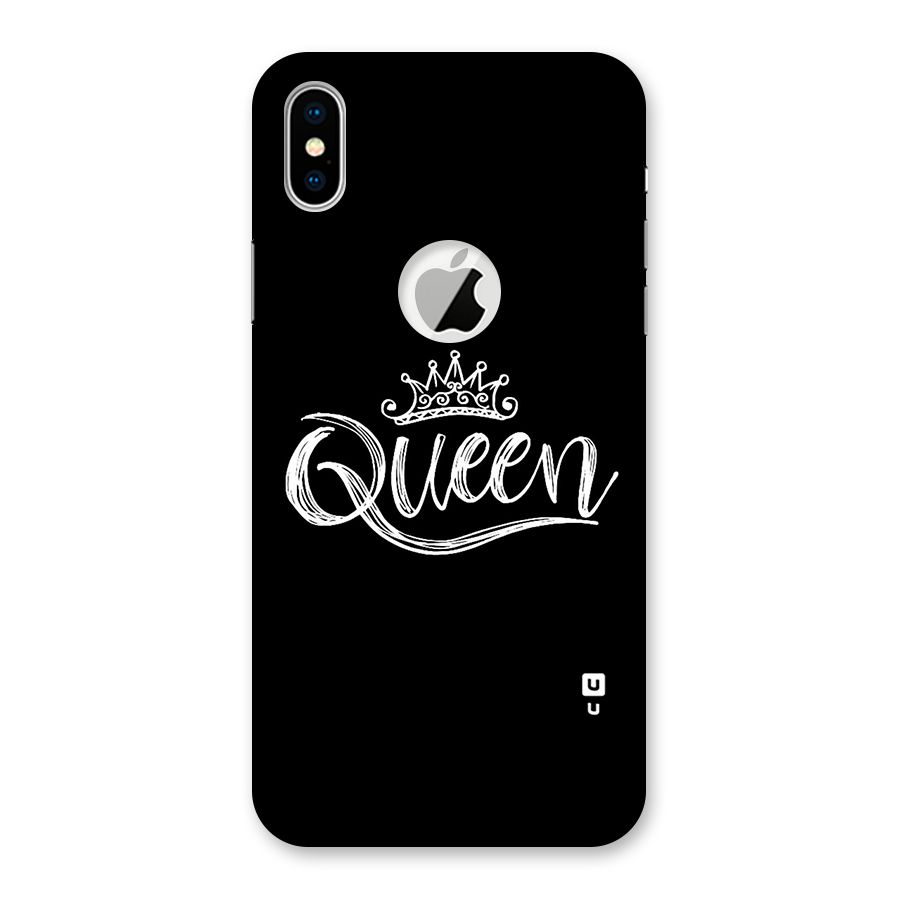 Queen Crown Back Case for iPhone X Logo Cut
