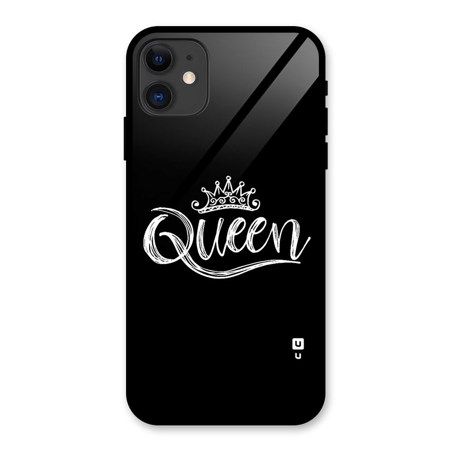 Queen Crown Glass Back Case for iPhone 11