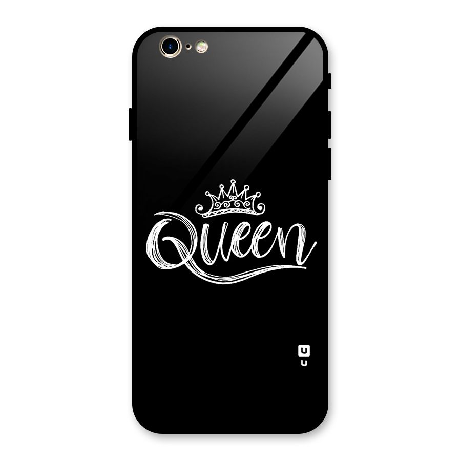 Queen Crown Glass Back Case for iPhone 6 6S