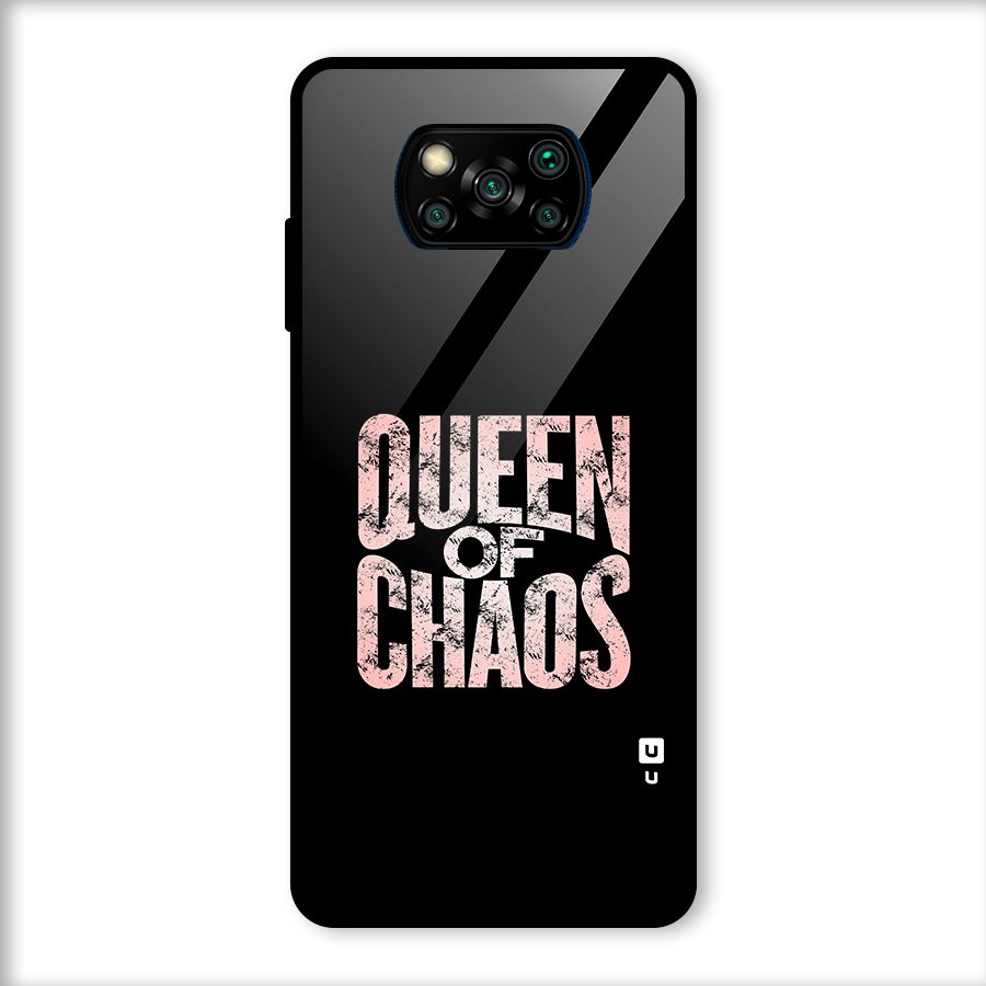 Queen of Chaos Glass Back Case for Poco X3