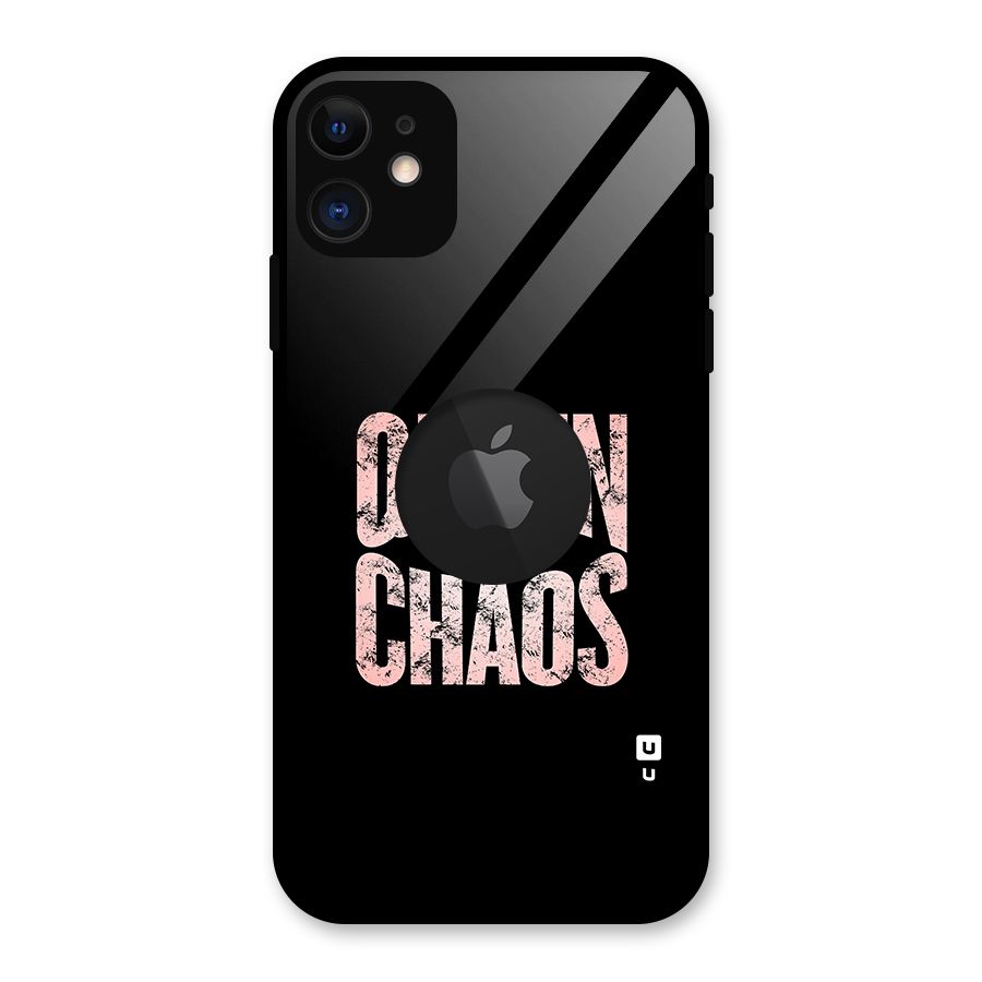 Queen of Chaos Glass Back Case for iPhone 11 Logo Cut
