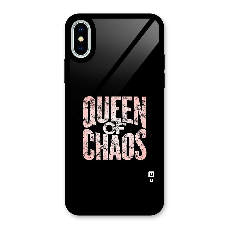 Queen of Chaos Glass Back Case for iPhone XS