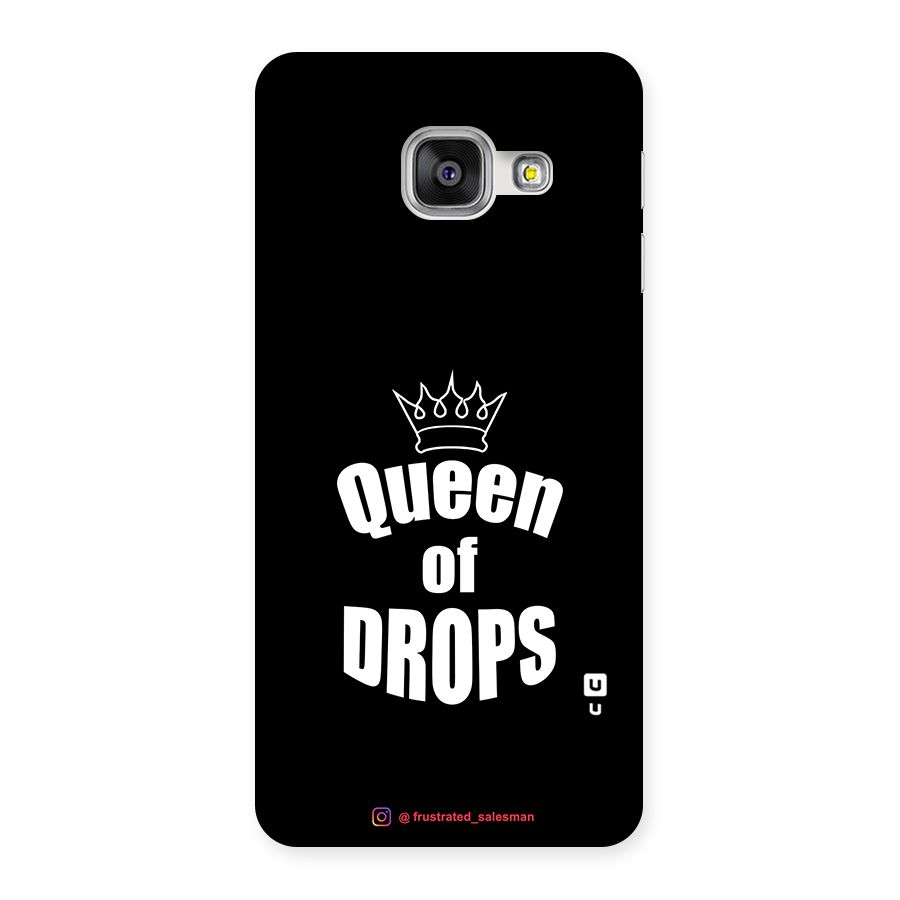 Queen of Drops Black Back Case for Galaxy A3 2016