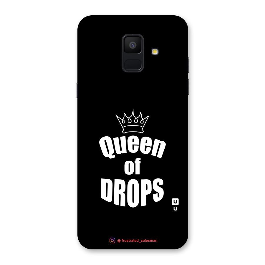 Queen of Drops Black Back Case for Galaxy A6 (2018)