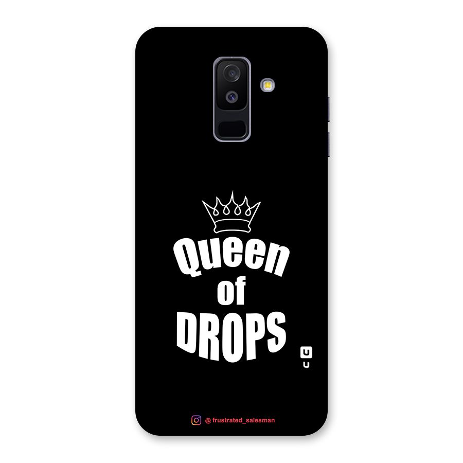 Queen of Drops Black Back Case for Galaxy A6 Plus