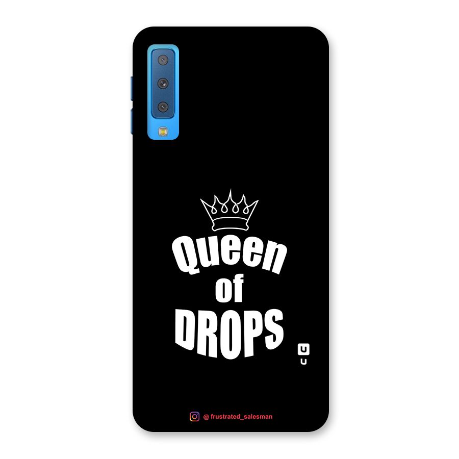Queen of Drops Black Back Case for Galaxy A7 (2018)