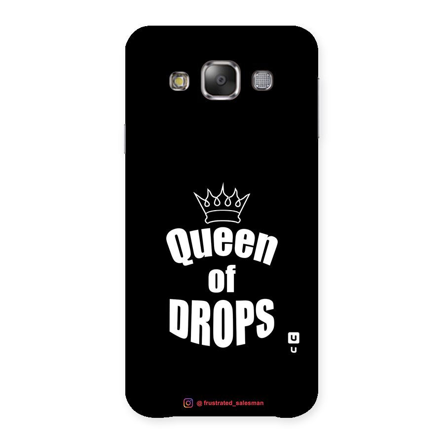 Queen of Drops Black Back Case for Galaxy E7