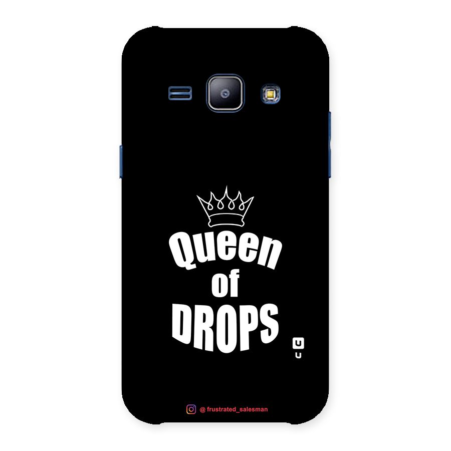 Queen of Drops Black Back Case for Galaxy J1