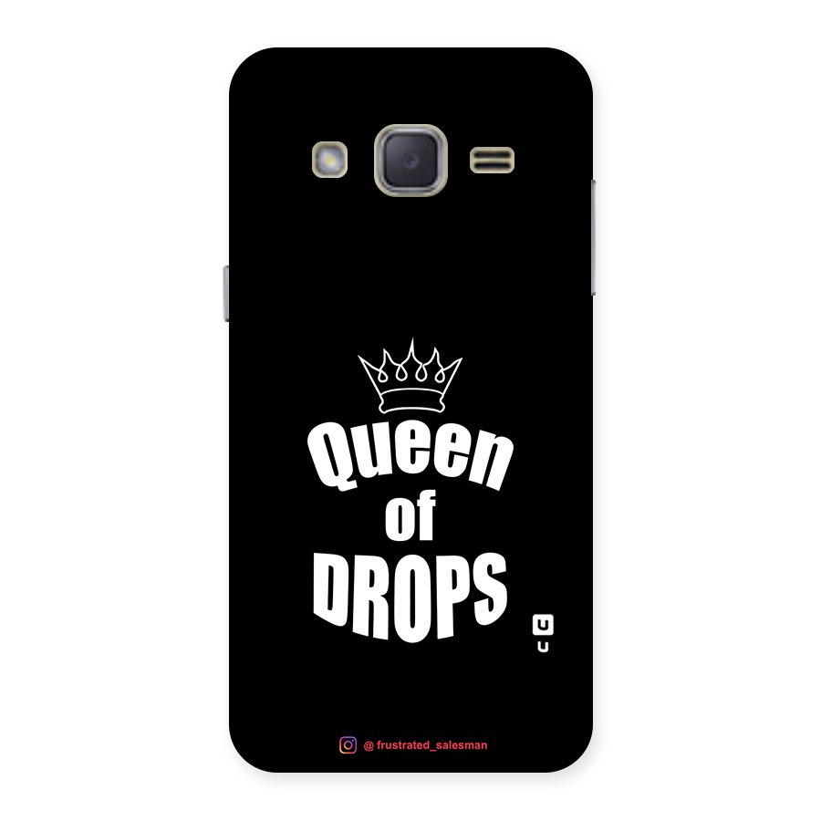 Queen of Drops Black Back Case for Galaxy J2