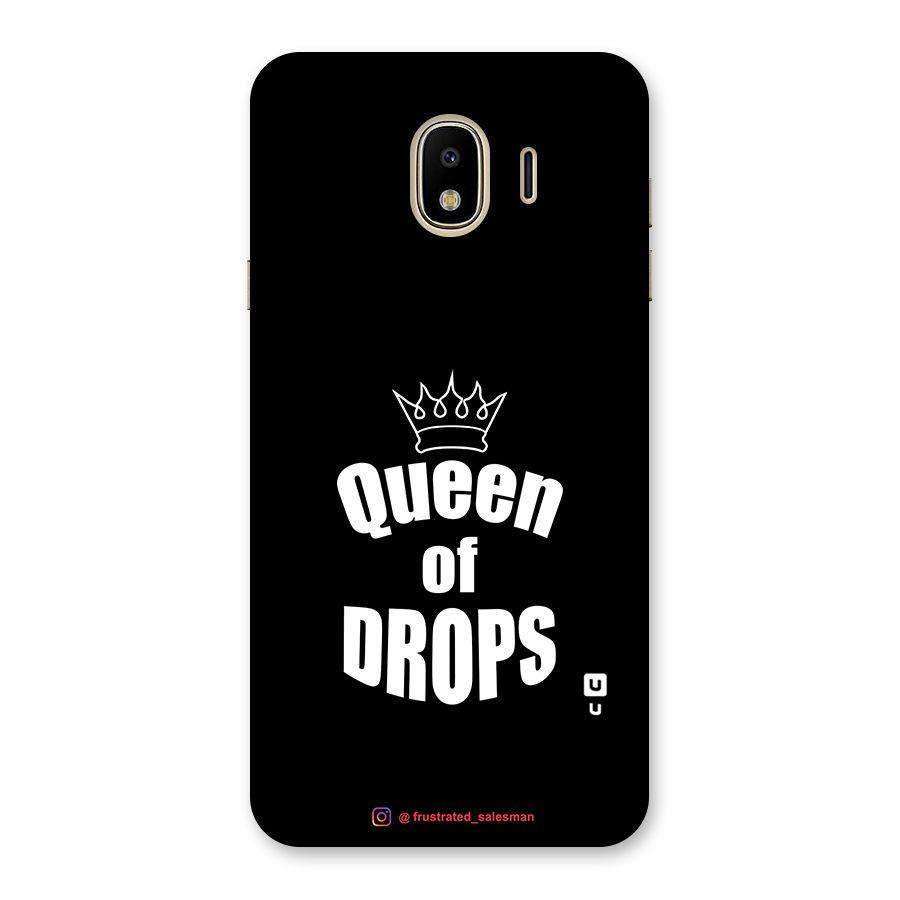 Queen of Drops Black Back Case for Galaxy J4