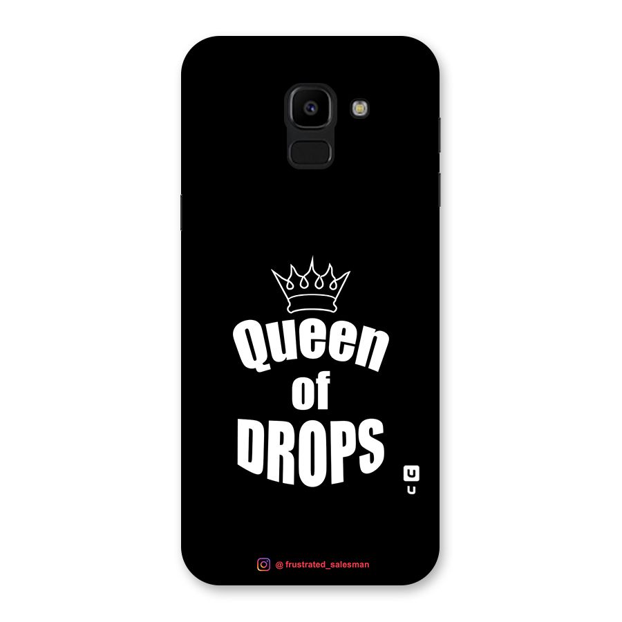 Queen of Drops Black Back Case for Galaxy J6