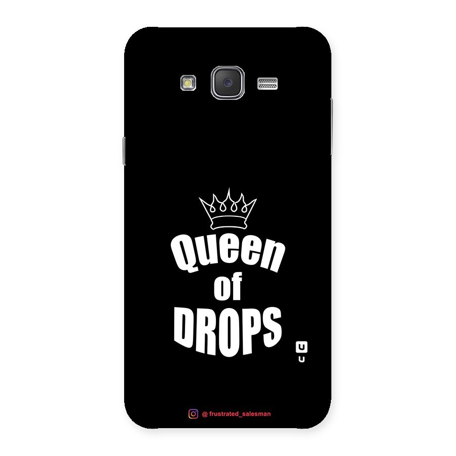 Queen of Drops Black Back Case for Galaxy J7