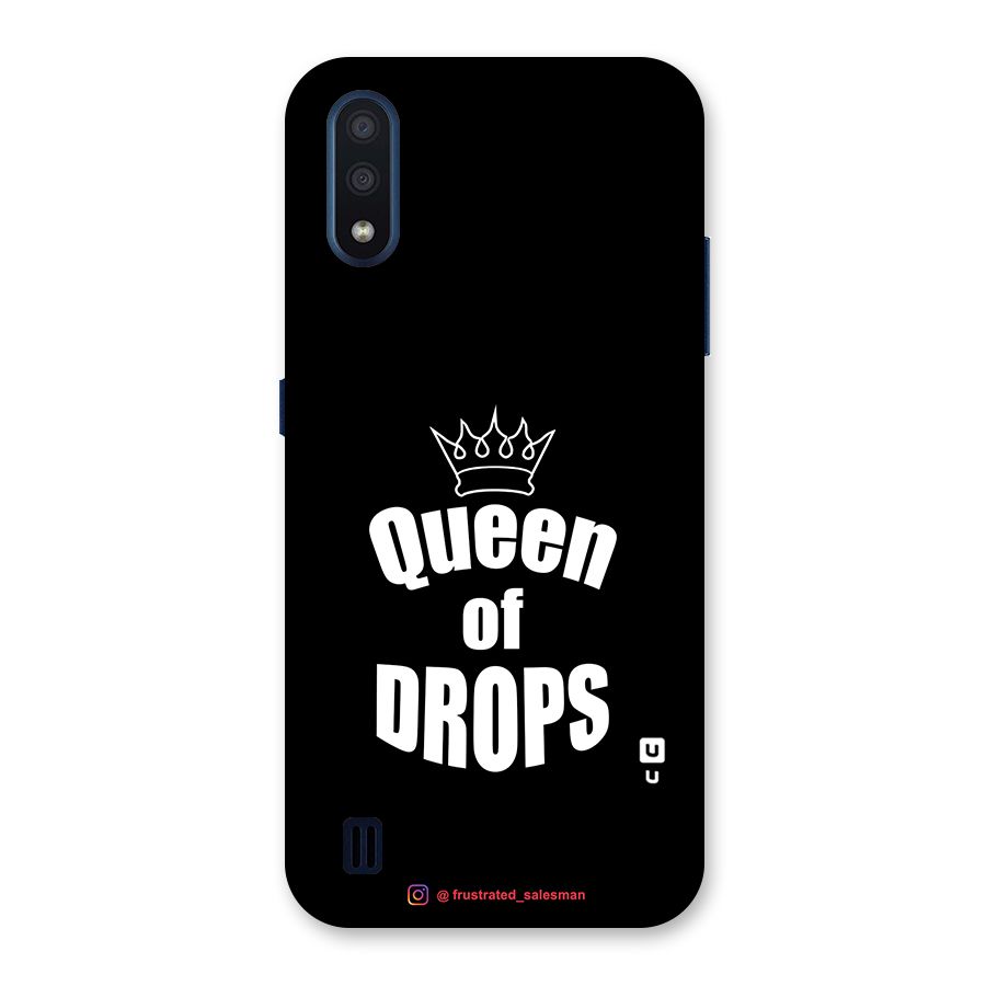 Queen of Drops Black Back Case for Galaxy M01