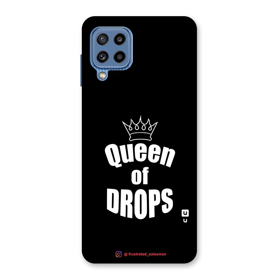 Queen of Drops Black Glass Back Case for Galaxy M32