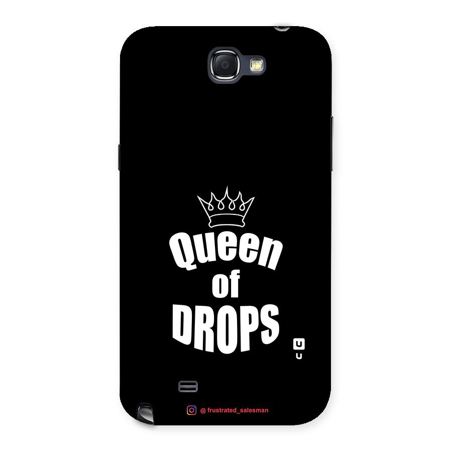 Queen of Drops Black Back Case for Galaxy Note 2