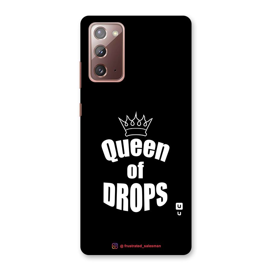 Queen of Drops Black Back Case for Galaxy Note 20