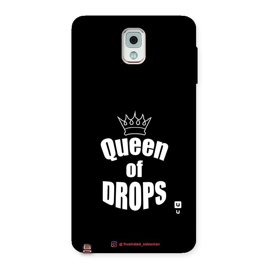 Queen of Drops Black Back Case for Galaxy Note 3