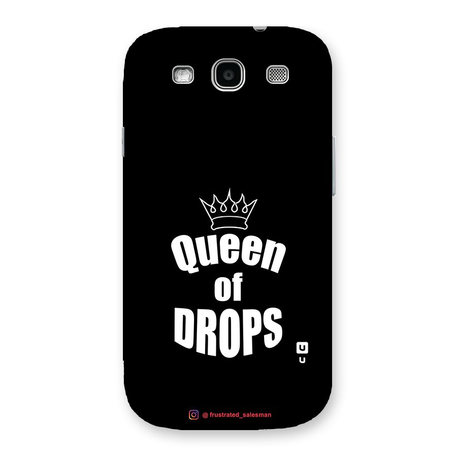 Queen of Drops Black Back Case for Galaxy S3