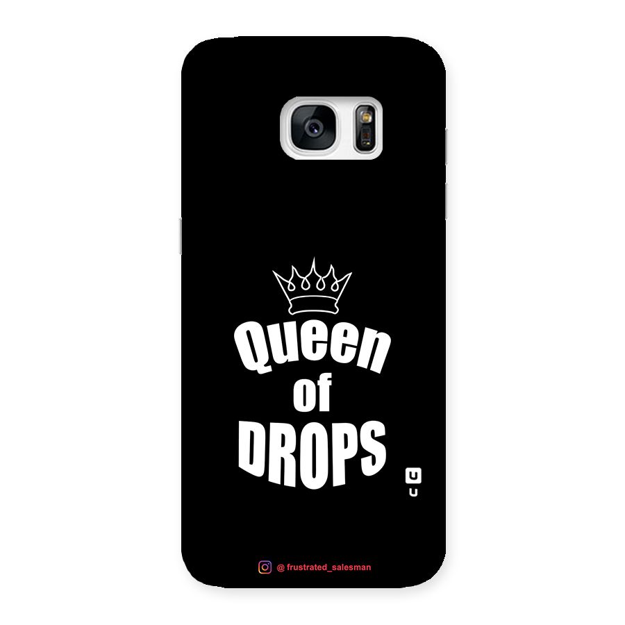 Queen of Drops Black Back Case for Galaxy S7 Edge