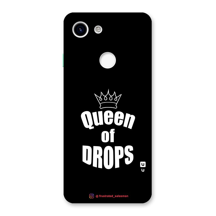 Queen of Drops Black Back Case for Google Pixel 3