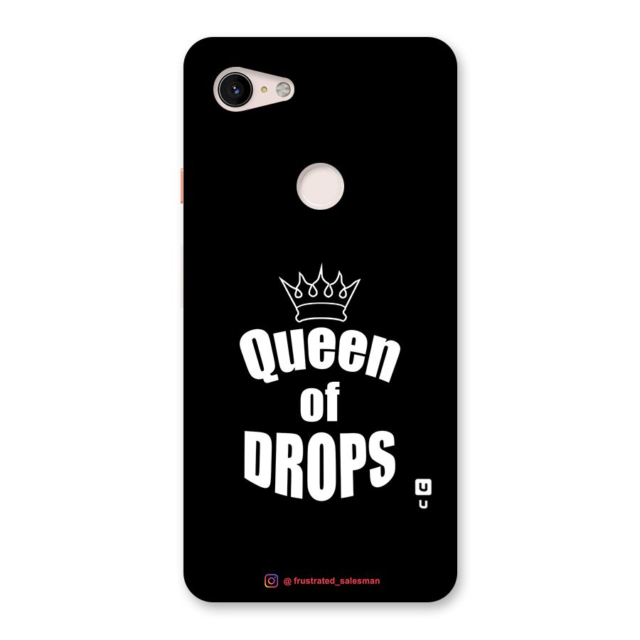 Queen of Drops Black Back Case for Google Pixel 3 XL
