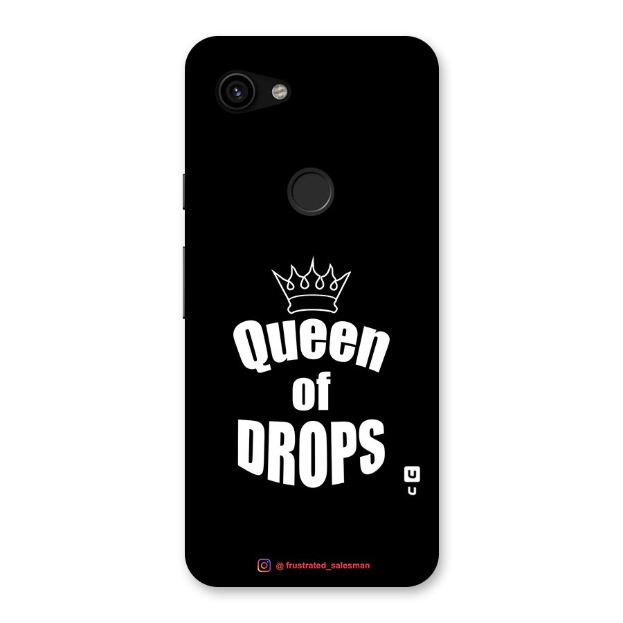 Queen of Drops Black Back Case for Google Pixel 3a