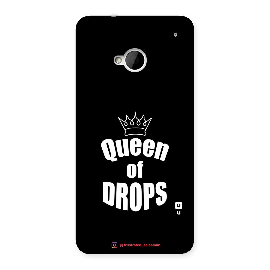 Queen of Drops Black Back Case for HTC One M7