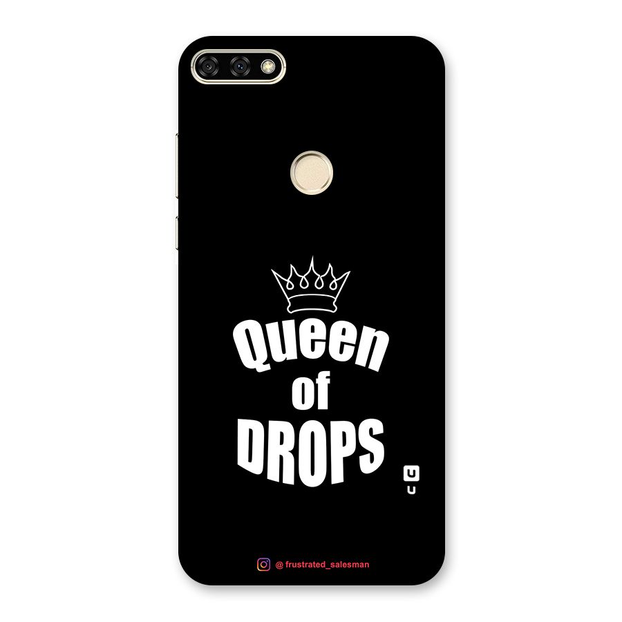 Queen of Drops Black Back Case for Honor 7A