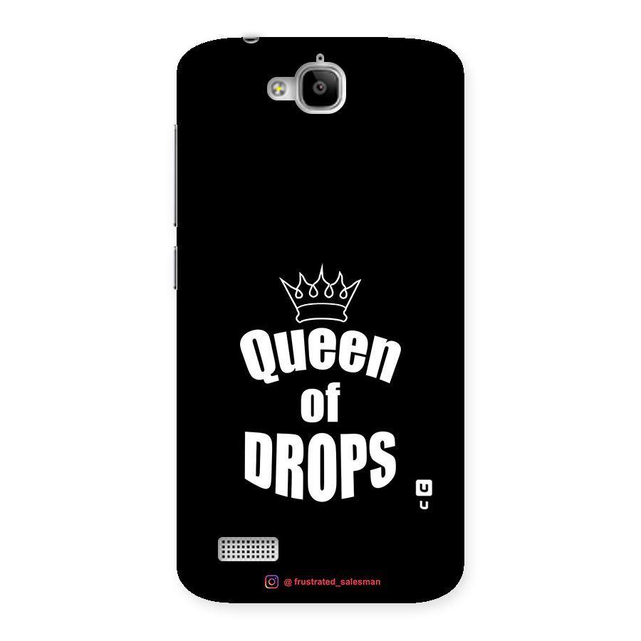 Queen of Drops Black Back Case for Honor Holly