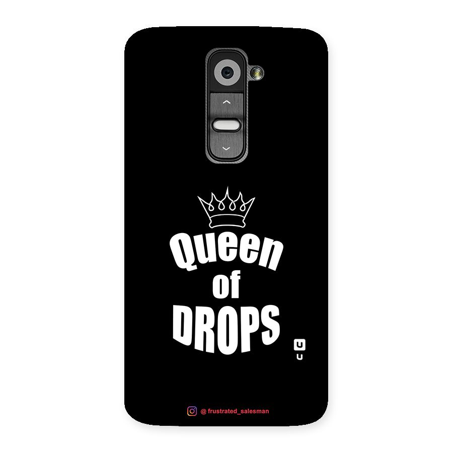 Queen of Drops Black Back Case for LG G2