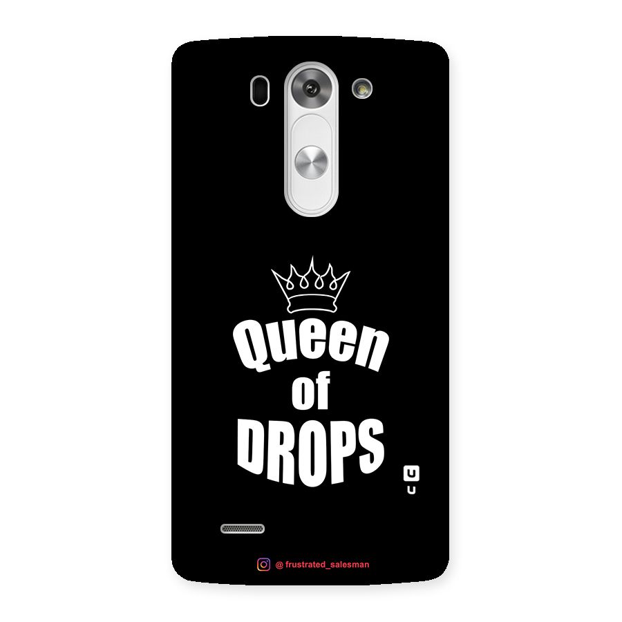 Queen of Drops Black Back Case for LG G3 Beat
