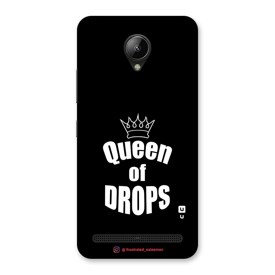 Queen of Drops Black Back Case for Lenovo C2