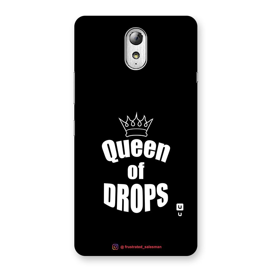 Queen of Drops Black Back Case for Lenovo Vibe P1M