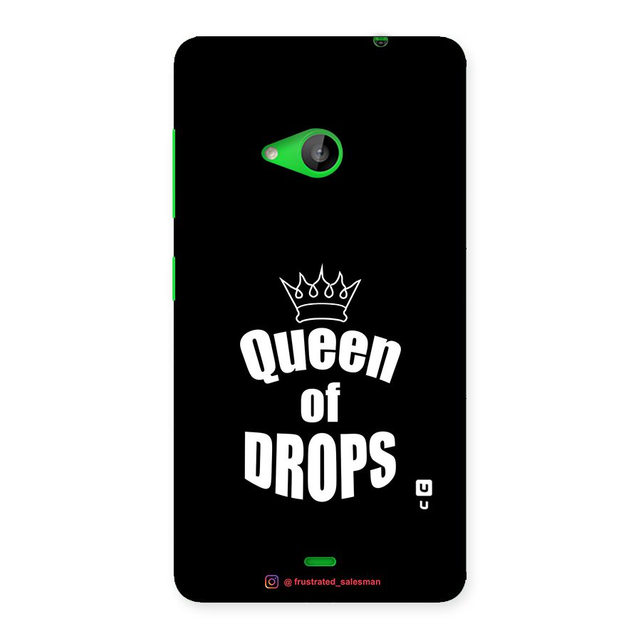 Queen of Drops Black Back Case for Lumia 535