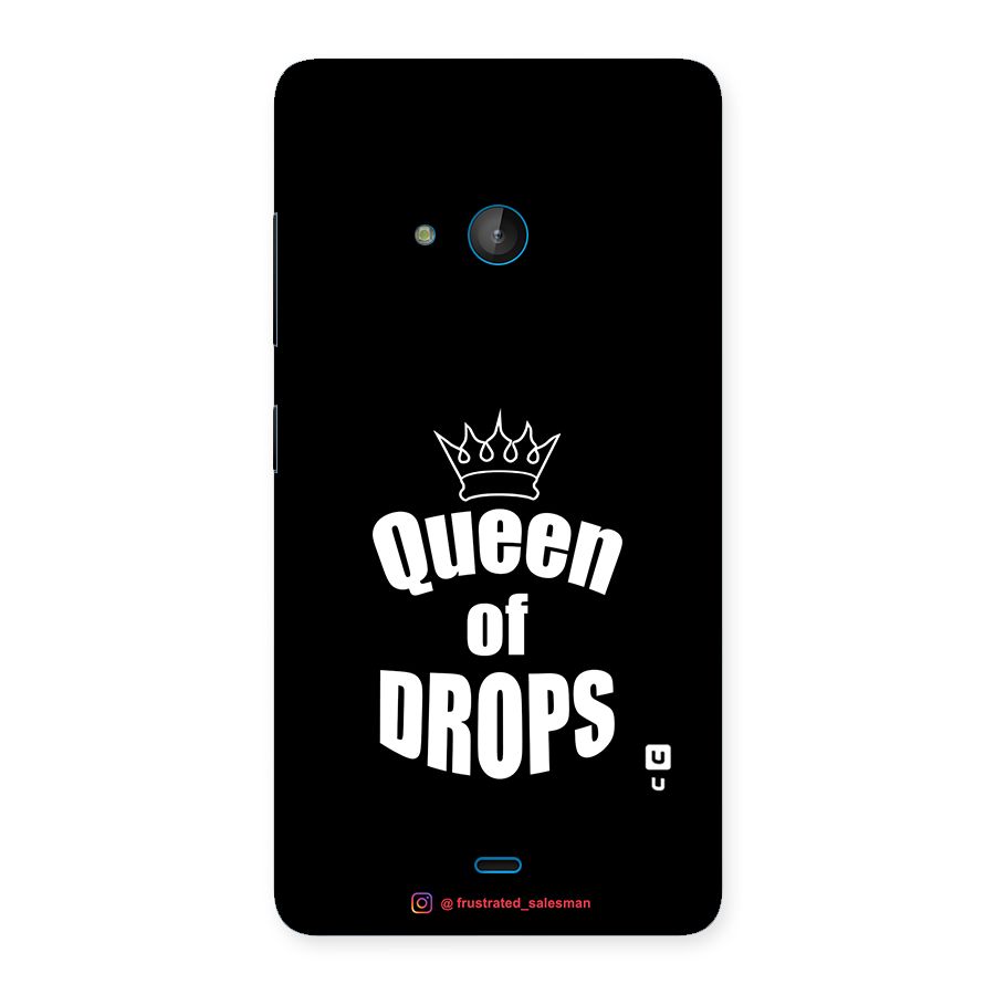 Queen of Drops Black Back Case for Lumia 540