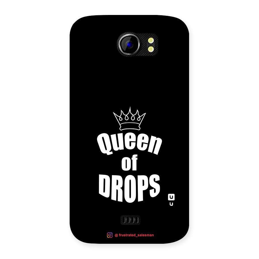 Queen of Drops Black Back Case for Micromax Canvas 2 A110