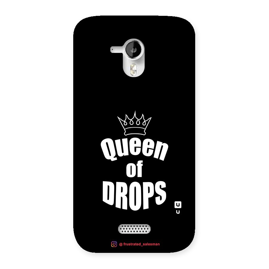 Queen of Drops Black Back Case for Micromax Canvas HD A116