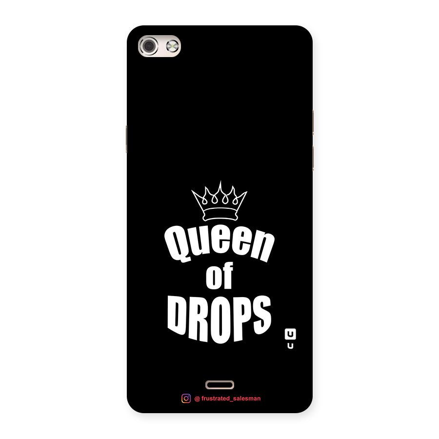 Queen of Drops Black Back Case for Micromax Canvas Silver 5