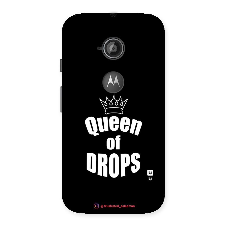 Queen of Drops Black Back Case for Moto E 2nd Gen