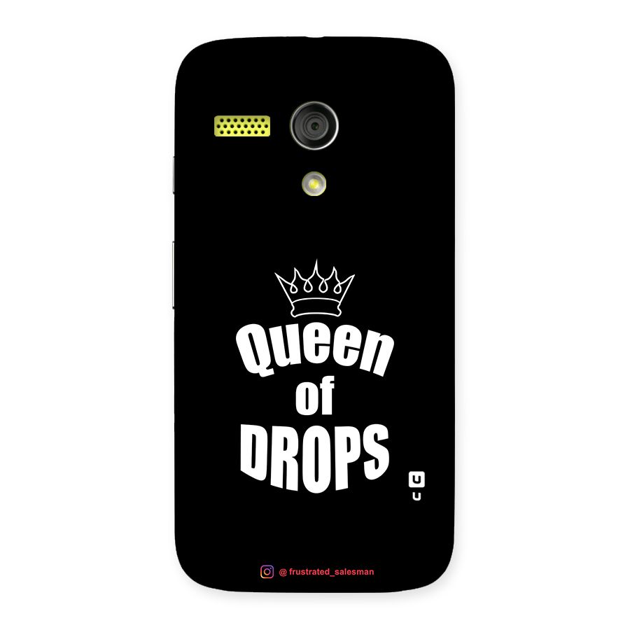 Queen of Drops Black Back Case for Moto G