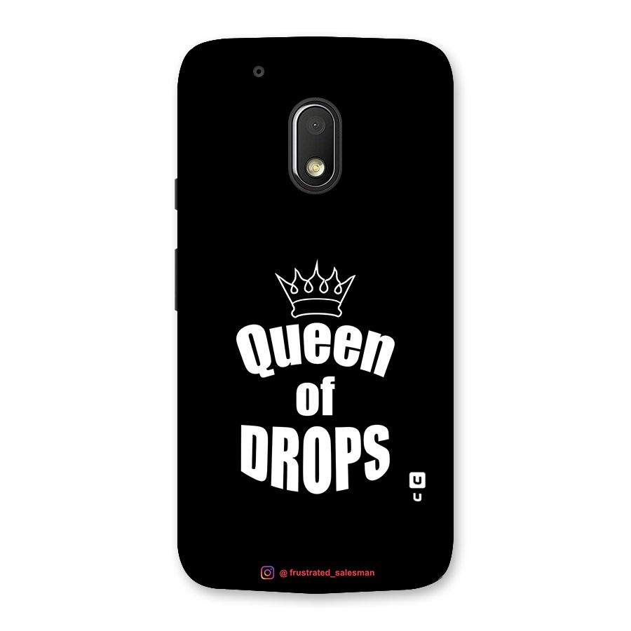 Queen of Drops Black Back Case for Moto G4 Play