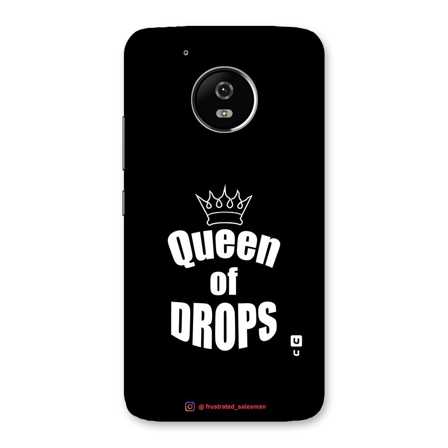 Queen of Drops Black Back Case for Moto G5