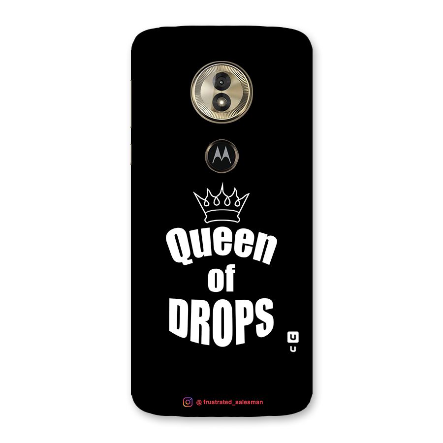 Queen of Drops Black Back Case for Moto G6 Play