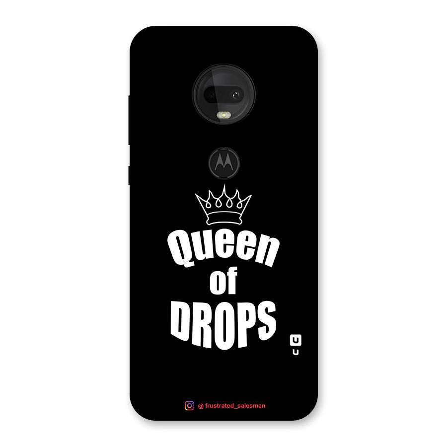 Queen of Drops Black Back Case for Moto G7