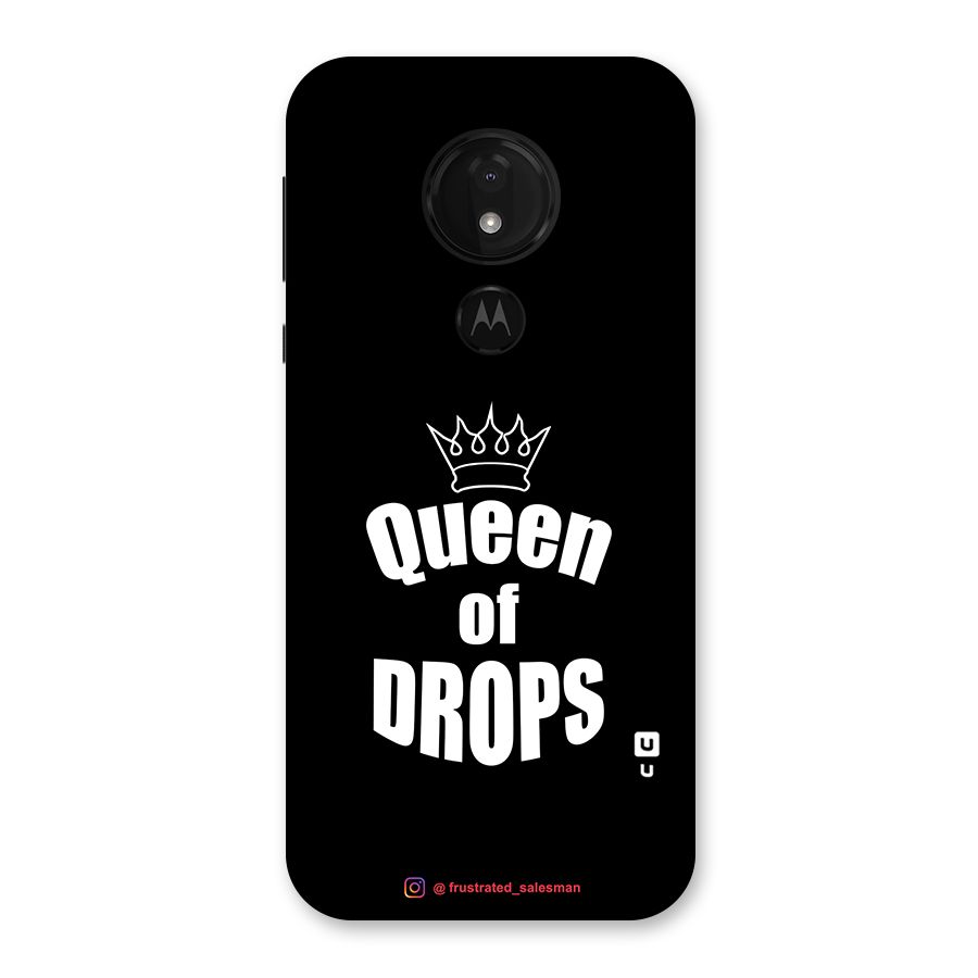 Queen of Drops Black Back Case for Moto G7 Power