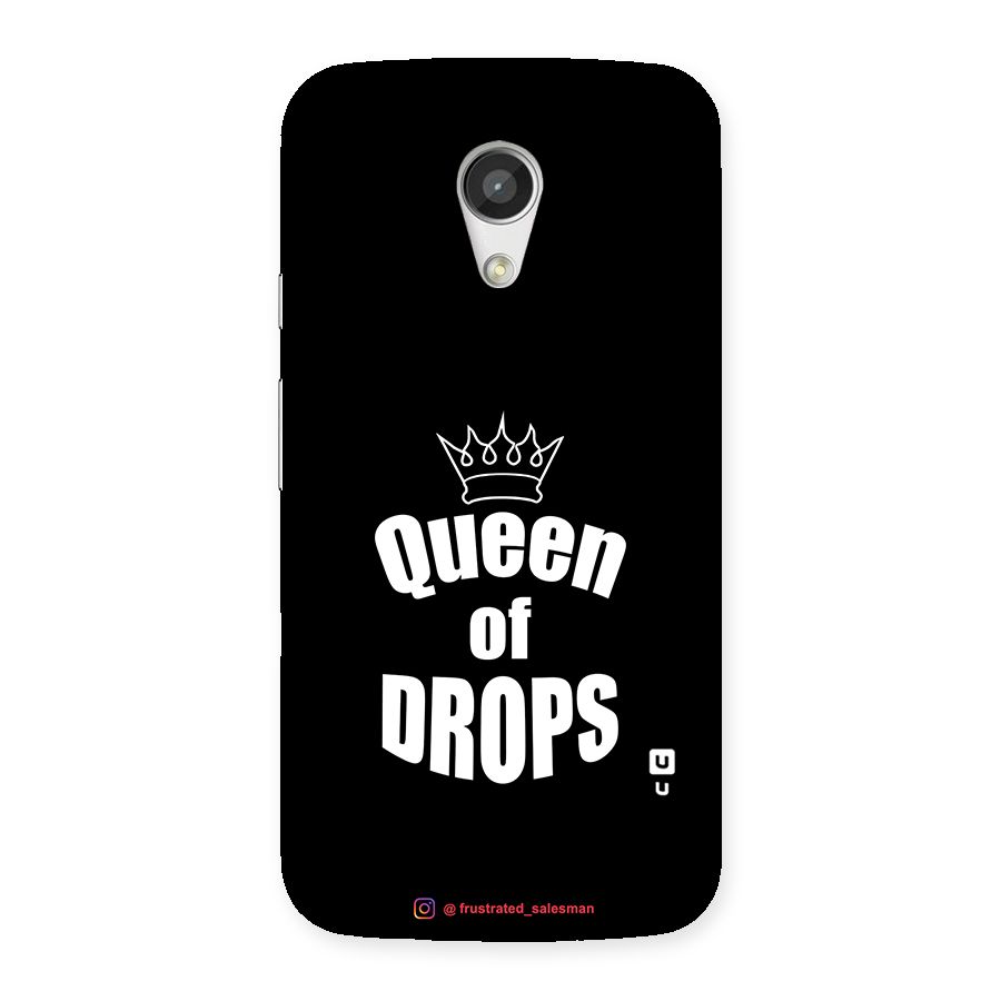 Queen of Drops Black Back Case for Moto G 2nd Gen