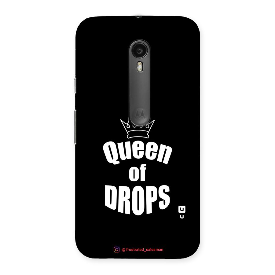 Queen of Drops Black Back Case for Moto G Turbo